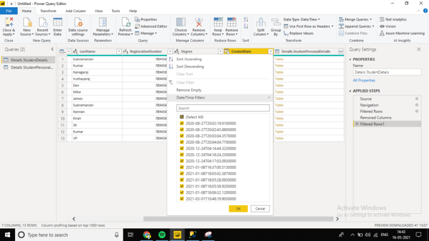 Preparing Data For Power BI Report and Dashboard